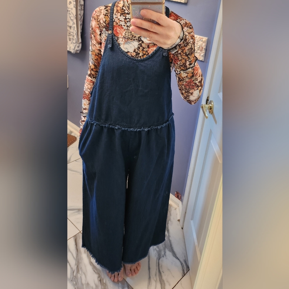 Free People Denim Overalls